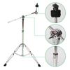 aleawol Cymbal Stand, Height Adjustable 70-120cm, High Boom and Straight Combo, Double Leg Boom, with Rubber Feet, Musical Instrument Accessory