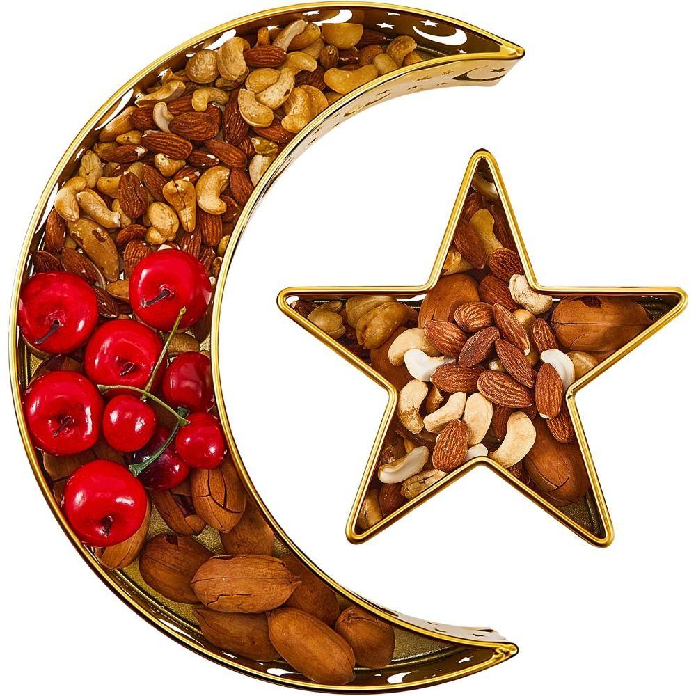 Moon Star Shaped Fruit Tray Iron Material Food Storage Container New Dinner Plate  Table Decor
