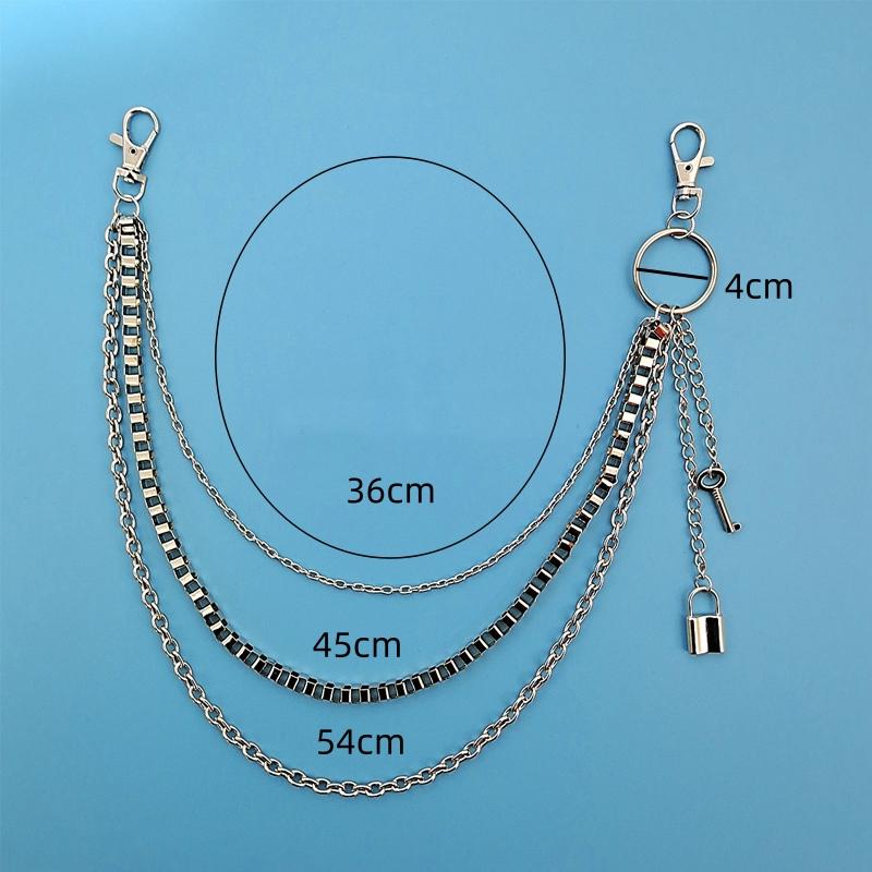Butterfly Cross Pendant Belt Waist Pants Chain Jeans Clothing Accessories