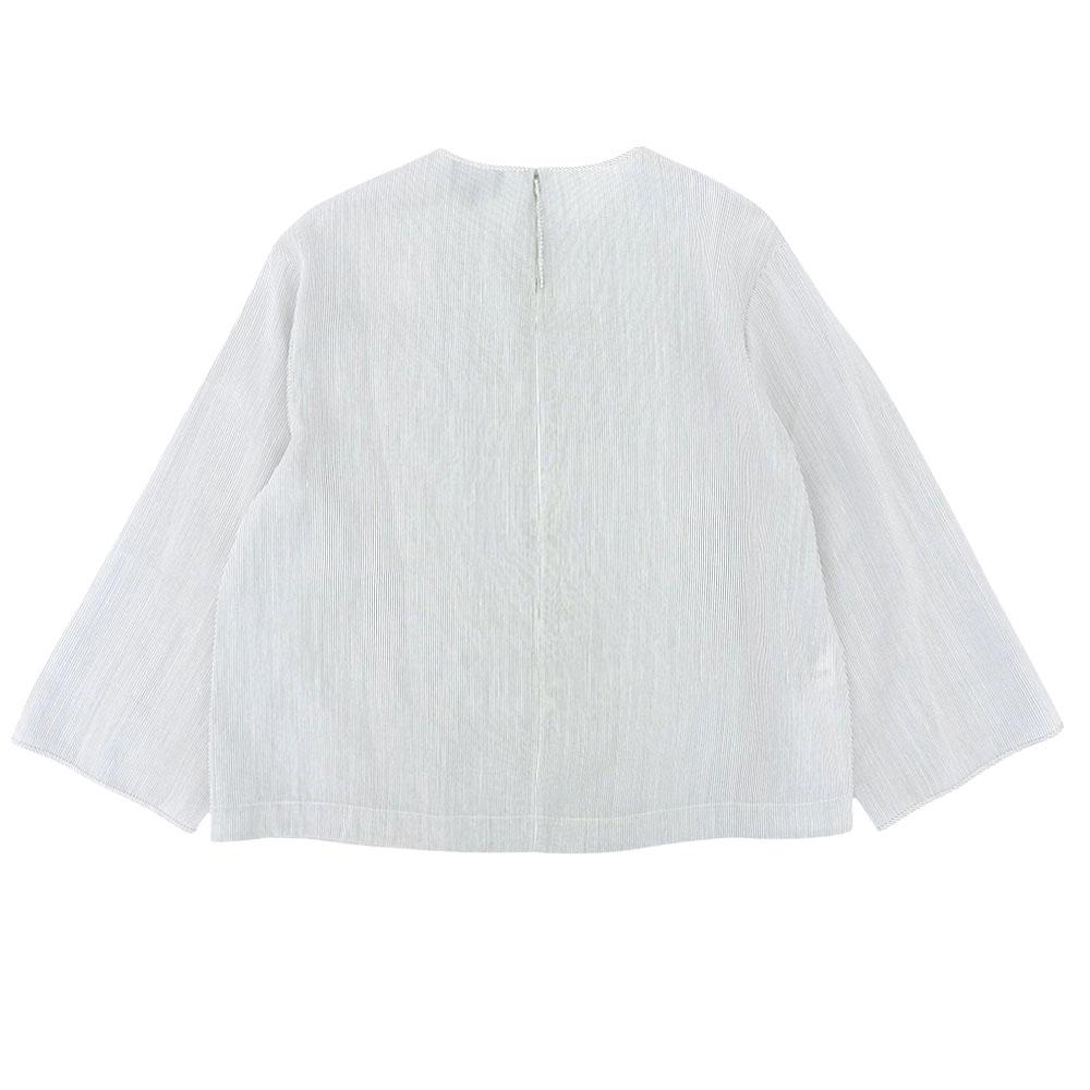 Giorgio Armani Beautiful Linen Silk Striped Pullover Blouse for Women, Grey, Size 36, 1SHCCZ10TZ808 Tops 36 grayUsed