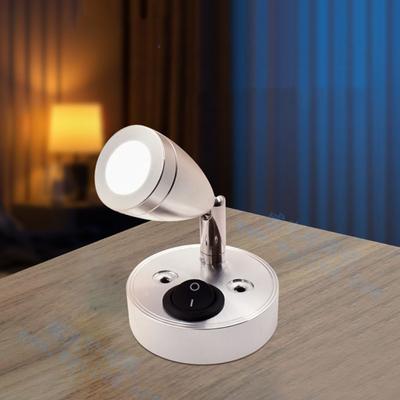 DC12V 3W Spotlight Aluminum Bedside Lamp Interior Lighting Wall Lamp  RV Boat Caravan Camp Trailer