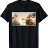 Lustige Katze Schlag Sarkastische Erschaffung Adams Katze Meme Katzenliebhaber T-Shirt