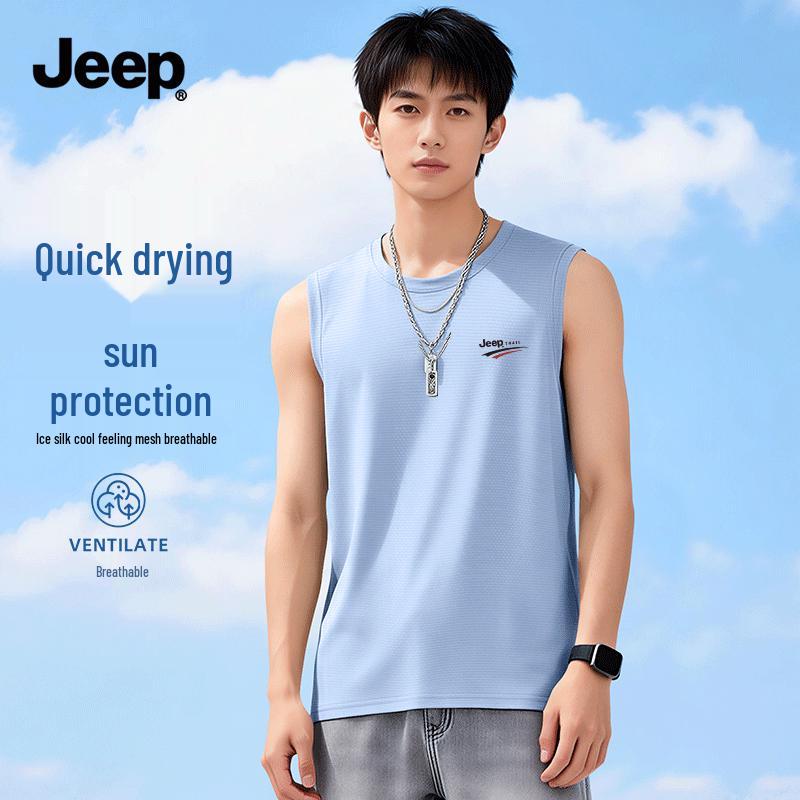 JEEP Men s Summer Outdoor Sleeveless Fitness Vest 5XL