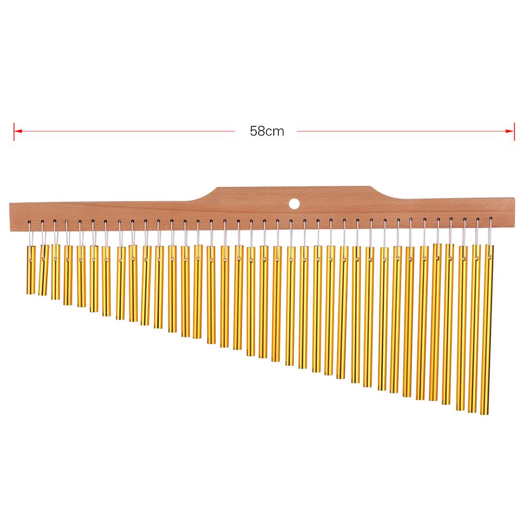 36 zvonkohry Dřevěná tyč ze zlaté hliníkové slitiny