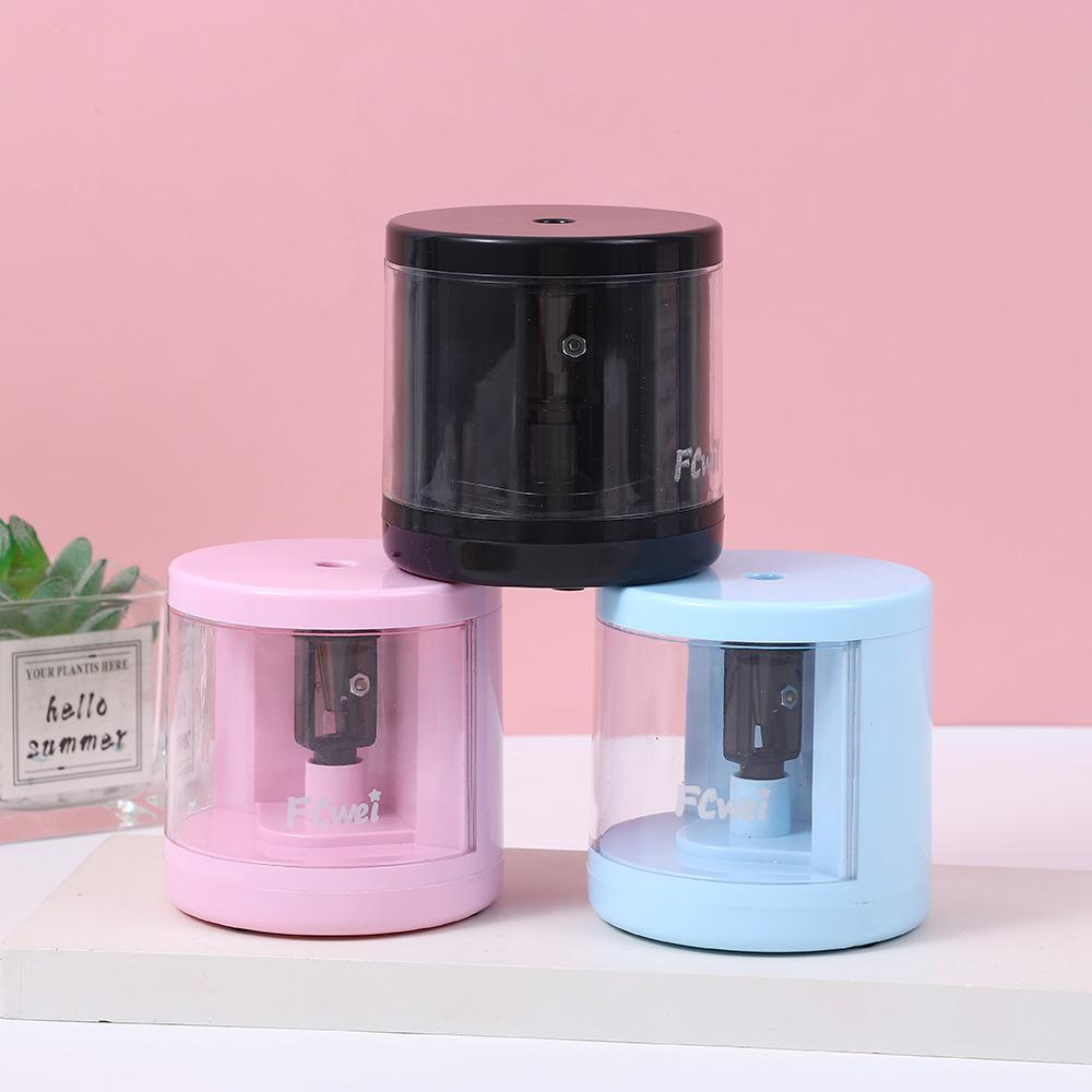 Электрическая точилка для карандашей Детская электрическая точилка для карандашей на батарейках Автоматическая беспроводная точилка розовый