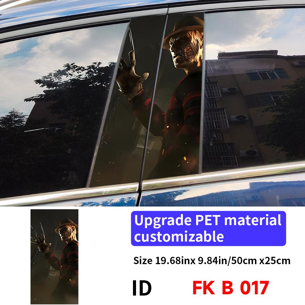Ghost Car Stickers Car B-pillar Vinyl Decals Waterproof Auto Center Pillar Sticker Cover Scratches Vehicle Decors Accessories