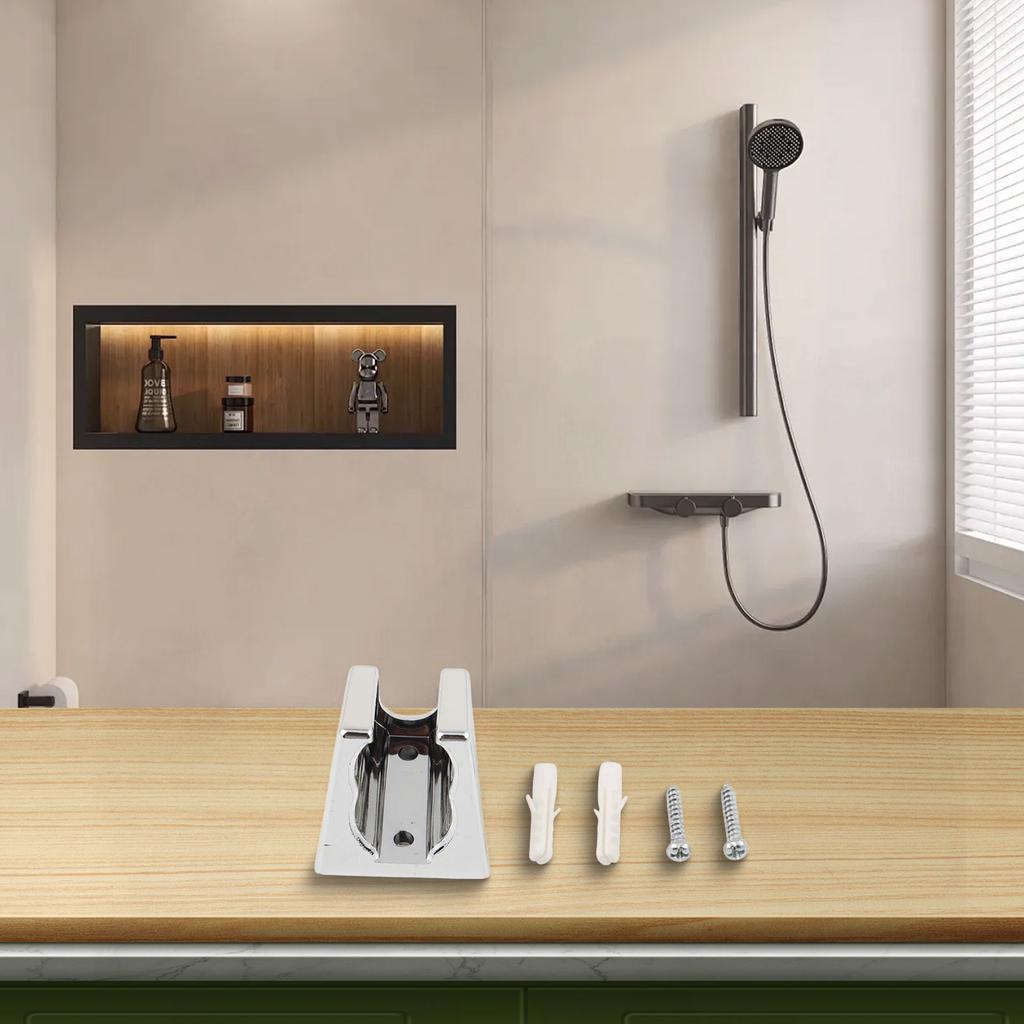 Bracket Shower Head Holder Robust Shower Seat Silver