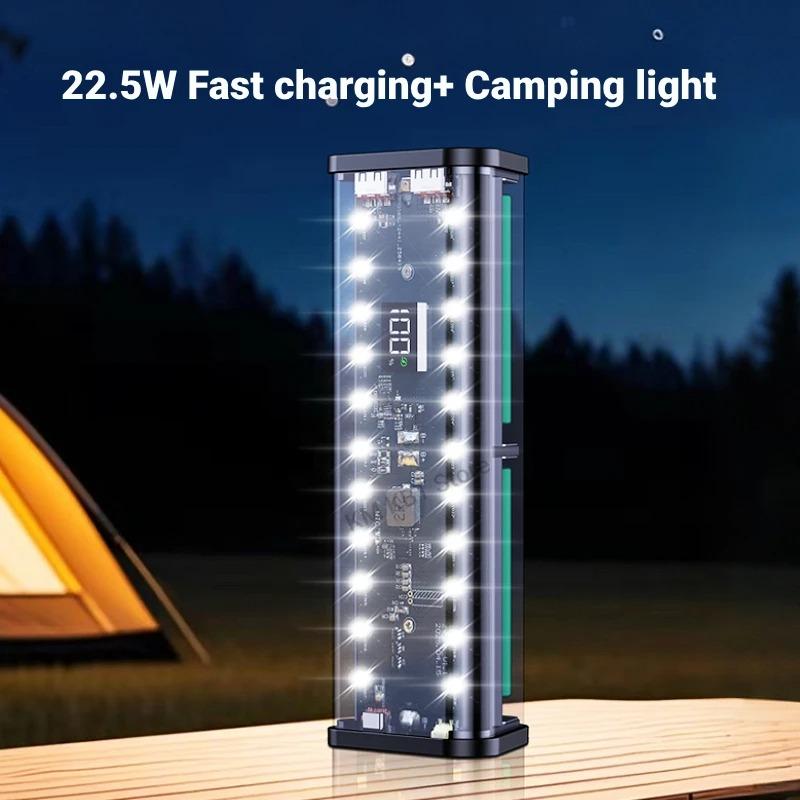 22.5W 6*18650 Carcasă Power Bank Carcasă Transparentă Încărcare Rapidă Suporturi Carcase Detașabile Cutie de Depozitare Baterii Fără Baterie