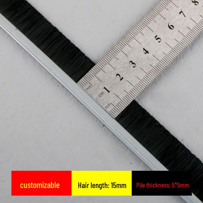 Braune kundenspezifische Nylonborstenbürste für staubdichte Abdichtung und Drehtüren