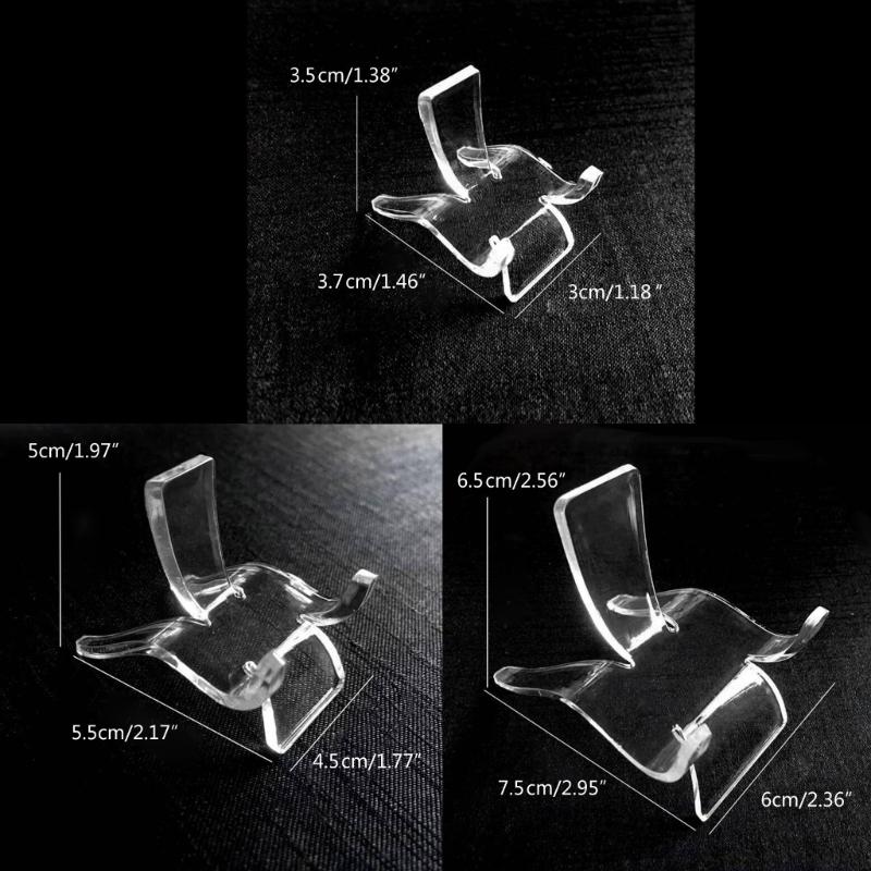 Acrylic Crystal Display Stand 10pcs/set Clear Storage Holder Bracket Rack for Gemstone Geodes Rock Mineral Agate Fossils