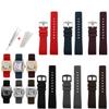 Watch Strap for Cartier Sandoz Santos 100 W20073X8 W20106X8 W2020008 Silicone Rubber Bracelet Men Women Black Belt 20 23 25mm