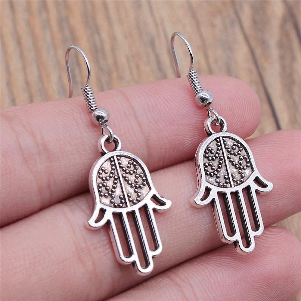 Trendy and Elegant Evil Eye Hand Talisman Amulet Drop Earrings Lucky Graduation Gift for Date Nights