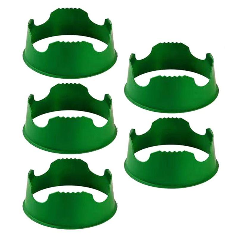 T02C!Round Plant Support Rings 5-Pack, Grow Ring For Planting, Garden Protector& Edging, Deep Watering For Vegetable Plants зелёный