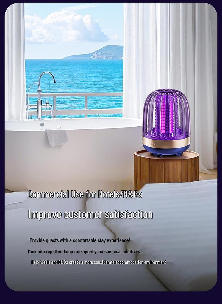 USB Rechargeable Crystal Mosquito Killer Lamp for Indoor & Outdoor Use