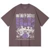 230 Gsm 100% Cotton Demon Slayer V90 Infinity Castle Print Unisex Heavy Cotton T Shirt