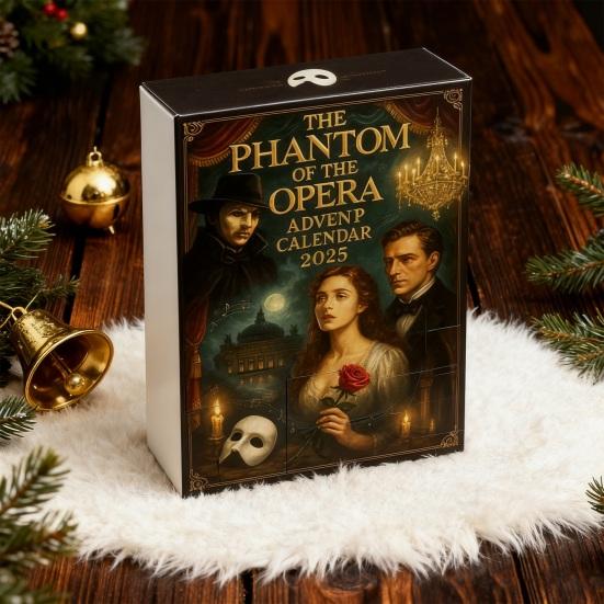Opera Advent Calendar 24-Day Countdown To Christmas Calendar Opera Singer Lady Phantom Decorations Gift for Musical Fans