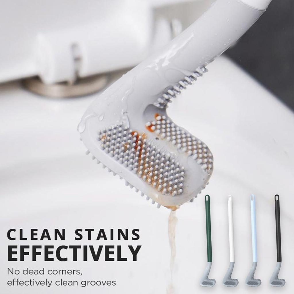 Buy NNEE Flexible Silica Gel Bath Brush Long Handle Bath Brush Toilet