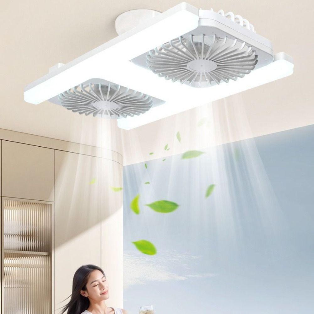 60W Power LED Deckenventilator Doppelblatt Fernbedienung Ventilator Super Wind Doppelreihenventilator Heimgebrauch
