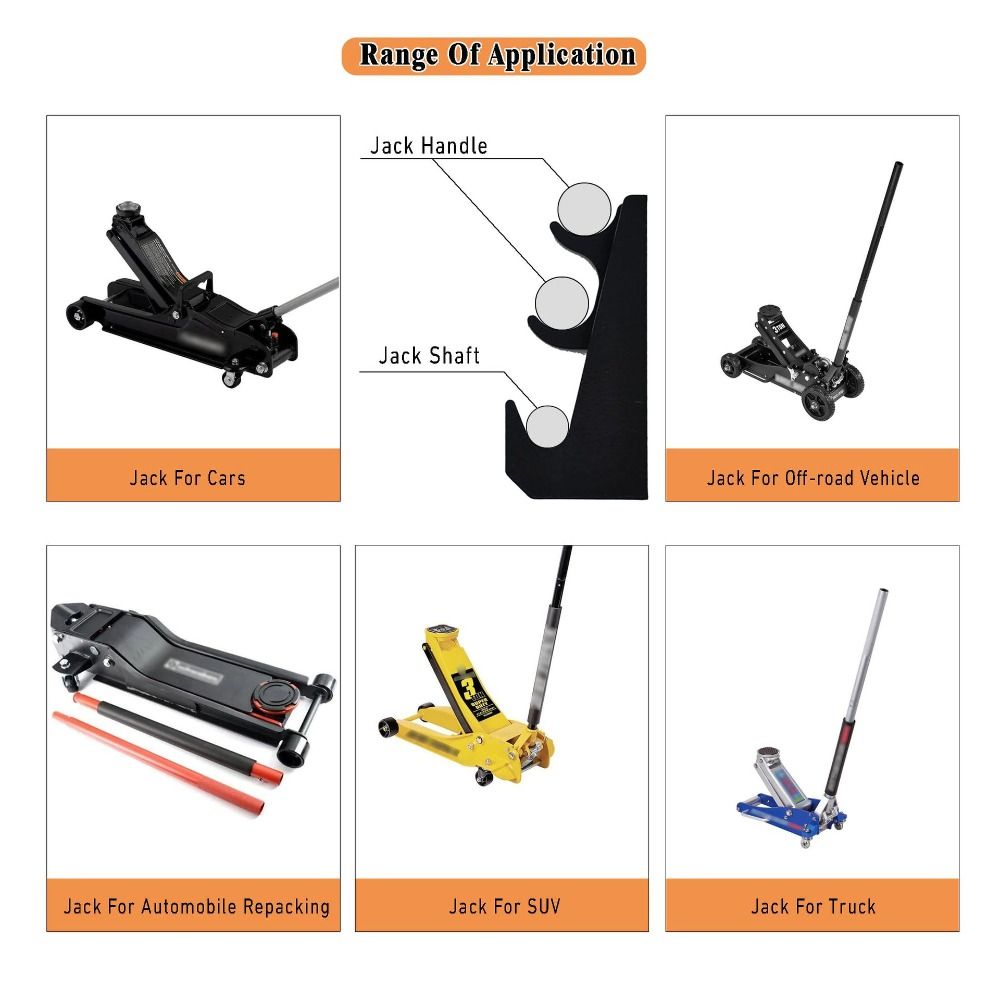 2pcs Double Hook Design Jack Storage Rack Universal Bracket Hydraulic Jack Stand  Car Truck