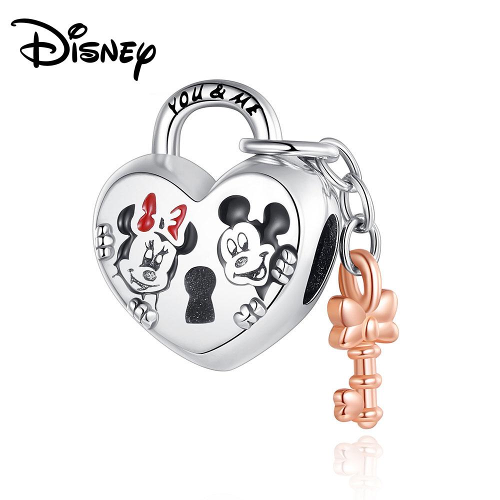 

925 Silver Minnie Stitch Sully Flying Elephant Beaded Charms, Fits 3mm Bracelet Necklace, Womens DIY Jewelry Gifts коричневый