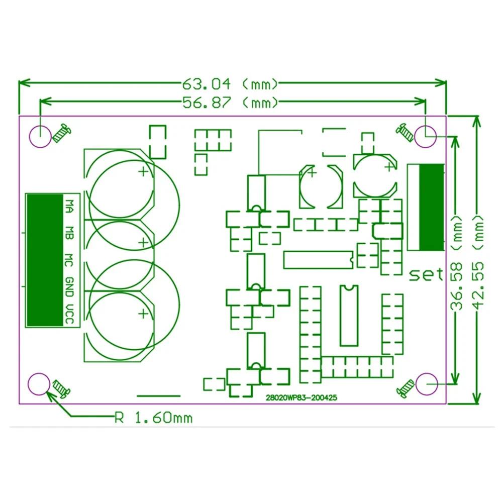 BLDC DC12-36V 500W Brushless Speed Controller For PWM Hall-less Motor Control Tool Accessories Professional Tools Instrument Par