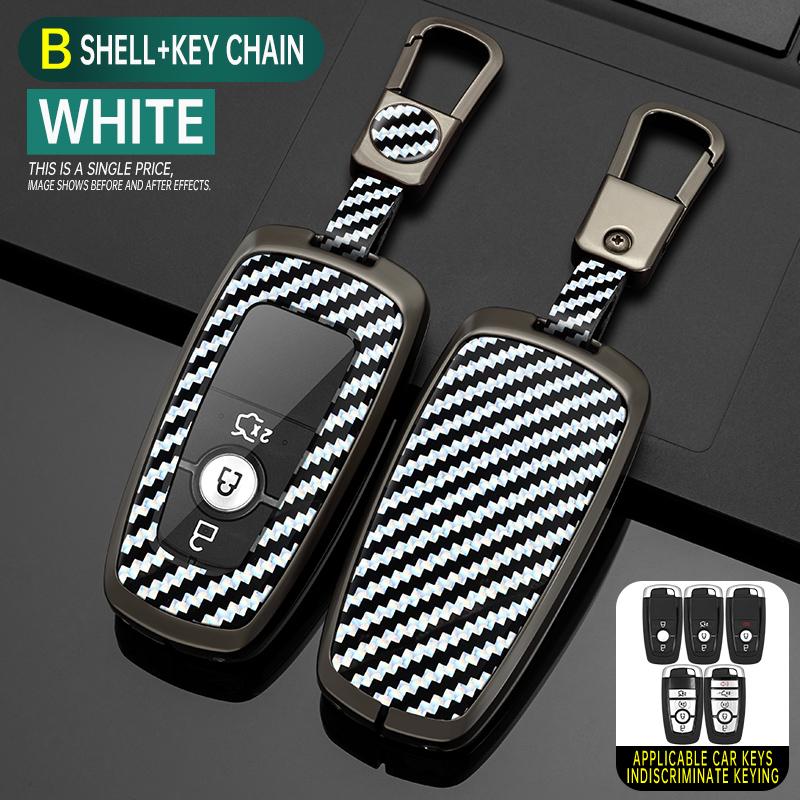 Styling Mouldings Alloy Car Remote Key Case Cover Protect Shell Bag For Ford Edge Fusion Mustang Explorer Escape F150 F250 F350