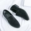 Fashion Mens Casual Leather Shoes Four Seasons Non-Slip Business Fashion Versatile Tide Party Driving Shoes Punk Style Man Slip On Flats