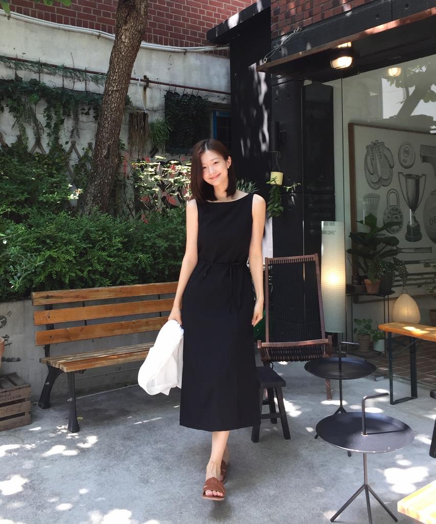 MIXXO [Essential] Boat Neck Sleeveless Dress_Miwowg710A