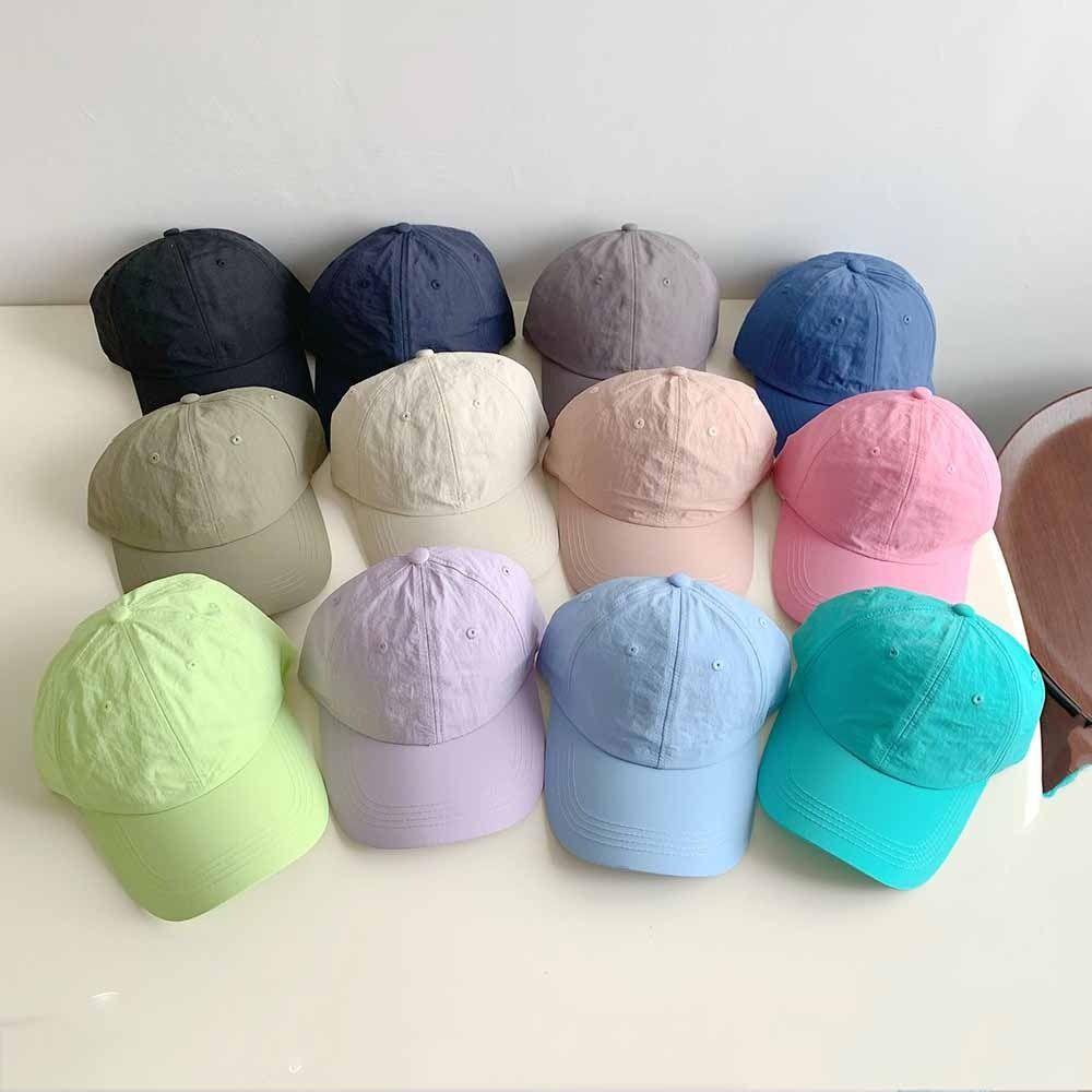 Solid Color Quick-Drying Baseball Cap Anime Peaked Cap Versatile Solid Color Sun Hat  Outdoor