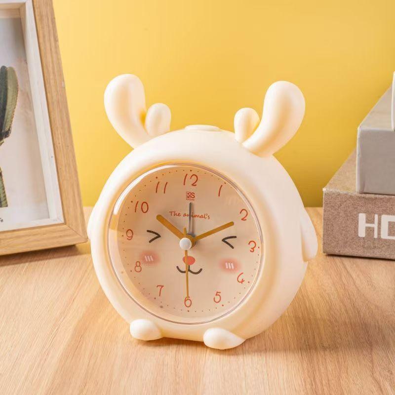 Student Small Alarm Clock Lazy Wake Up Music Multifunctional Children's Animal Clock Bedroom Silent Fashion Cute Seat Clock