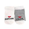 2 Pairs Newborn Baby Infant Boys Girl Cotton Slip-resistant Floor Socks Love Mom and Stripe Pattern Suitable 0~6 Months
