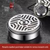 Stainless Steel Portable Outdoor Mosquito Coil Holder with Lid