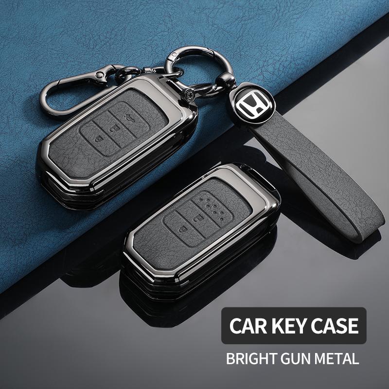 Genuine Leather Car Key Cover Case for Honda Civic 4d 9th Gen 10 Accord XRV Life Jazz Crv Fit Keychain Shell Keyless Accessories