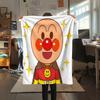 1PC Anpanman Print Flannel Blanket, High quality All Seasons, Home Decor, Warmth and Comfort, Perfect for Christmas Gifts