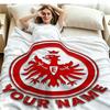 1PC Eintracht Frankfurt Custom Name Patterned Flannel Blanket Suitable For All Seasons for Home Decor Warmth and Comfort Gifts Holiday Present