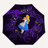 1pc Alice's Wonderland Automatic Folding Umbrella - 3 Folding Design, Vivid Cartoon Pattern, Suitable for Outdoor Activities, A Gift for Fan