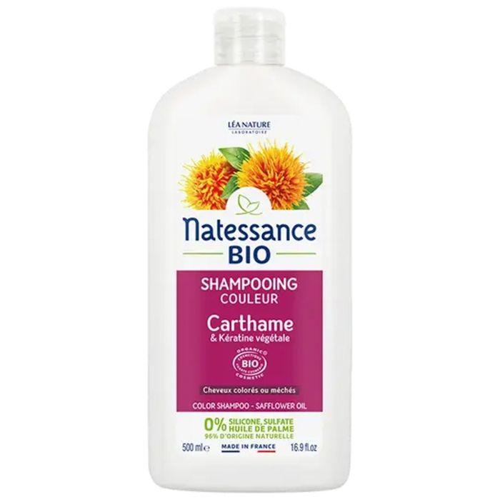 Natessance Shampooing Couleur Carthame &amp; Kératine Bio 500ml