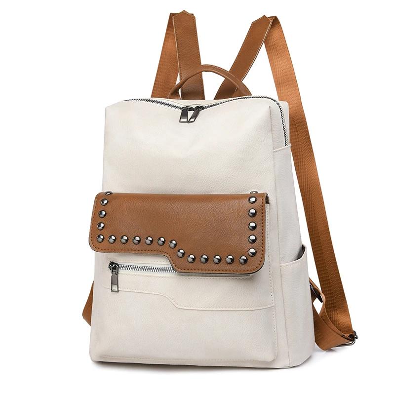 

Повседневные рюкзаки большой вместимости с мягкой спинкой из полиуретана с внутренним отделением для женщин, карманом с мягкой ручкой, внутренними карманами, новые