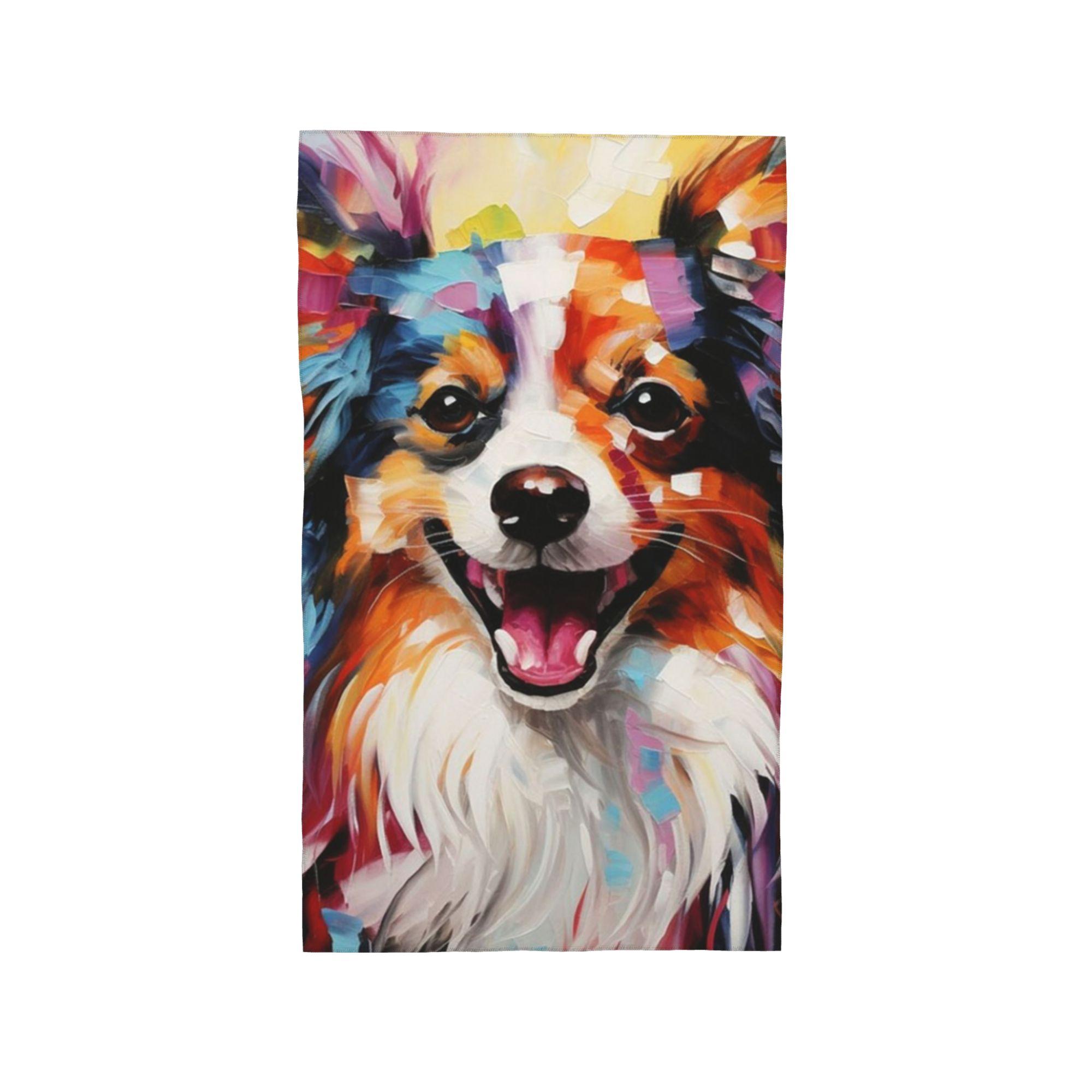 

A Papillon Dog Masterpiece Soft Face Towel Quick Dry Pool Bath Cotton Towels Absorbent Quick W30*H60(CM)