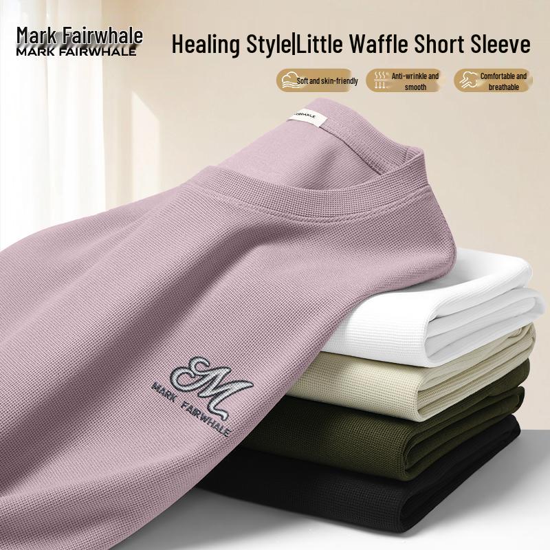 

MARK FAIRWHALE Men s Waffle Knit Short Sleeve T-Shirt 3XL