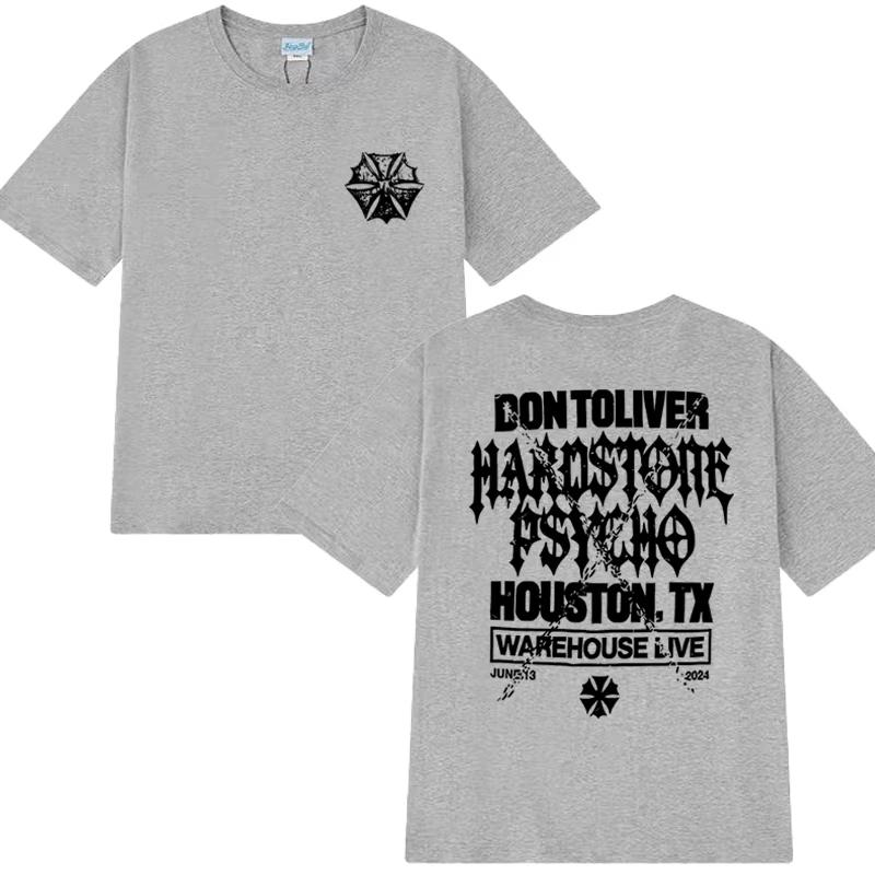 Don Toliver Hardstone Psycho 2025 Neues Album Grafik T-Shirt Herren Damen Übergroßes Vintage Kurzarm T-Shirt Unisex Baumwoll-Tops