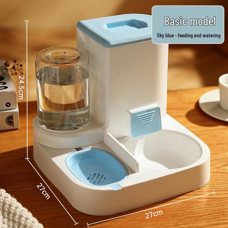 Large Capacity Automatic Pet Water & Food Dispenser with Dry/Wet Separation for Cats & Dogs