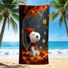 1Pc Snoopy Autumn Leaves Beach Towel Quick Dry Multiuse For Beach Pool Gym Yoga Home Travel Christmas Halloween Xmas Gift S1509