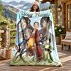 Avatar The Last Airbender Custom Name Flannel Blanket Personalized Soft Warm Plush Throw Blanket Customized Gift for Family Friends