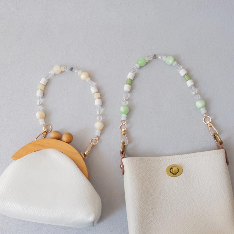 Nuova Borsa Donna Accessorio Catene di Perline Caramella Staccabili Carino Acrilico Lusso Cinturino Manico Borsa Elegante Donna Catena di Perline