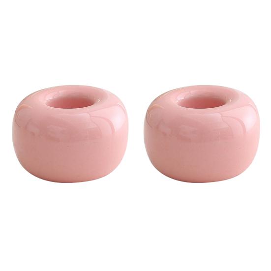 Yousheng 2PCS Toothbrush Holder Ceramic with Hollow Design Stand Multi-Purpose Makeup Brush Holder for Bathroom