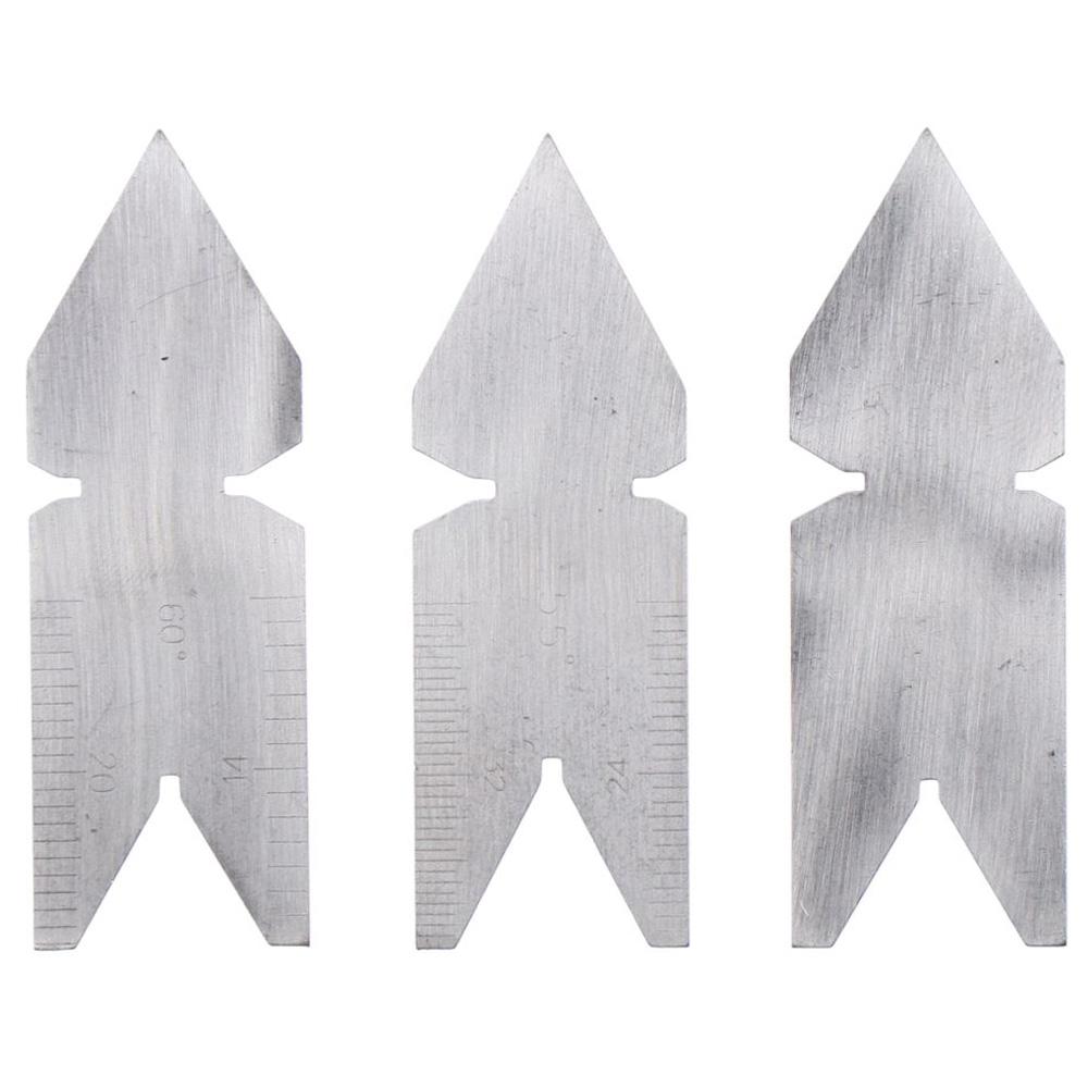 3pcs/ set Silver Screw Thread Measuring Tool 55°& 60° Lathe Cutting Tool  For Quick Comparison