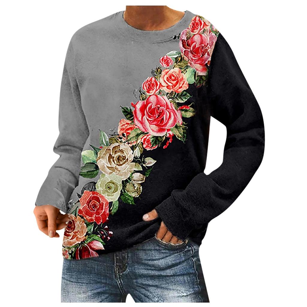 Round Neck Long Sleeve Sweatshirt