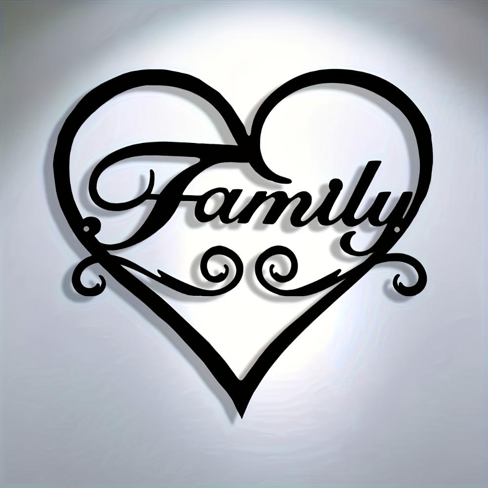 Metal Heart Wall Art Sculpture Decorative Home Decor Abstract Design Gift for Music Lovers Family Reusable