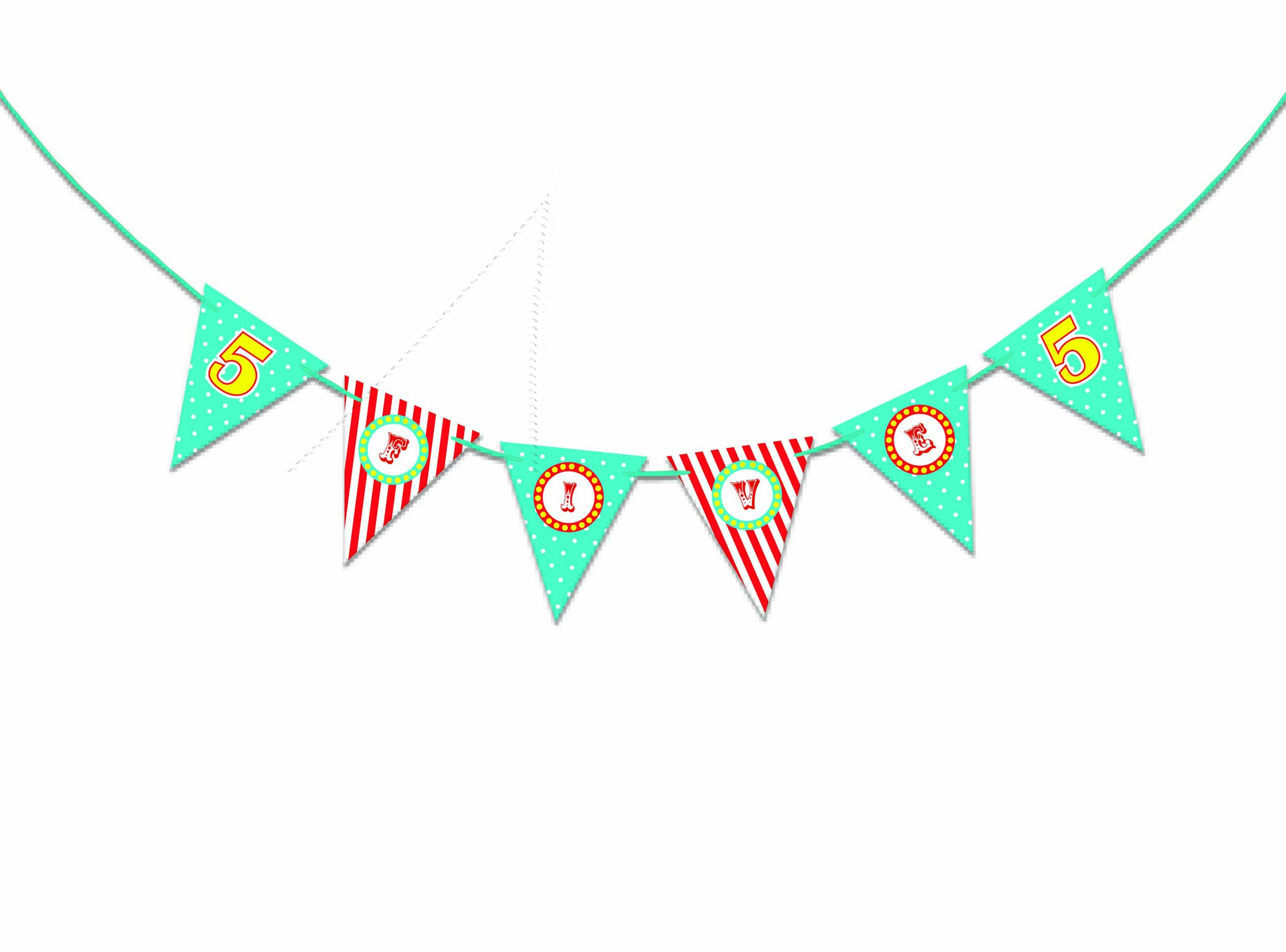 

Inkdotpot Прикраси для вечірки до дня народження Гірлянда для вечірки з днем ​​народження Хлопчик або дівчинка Гендерно нейтральний вимпел Банер червоний